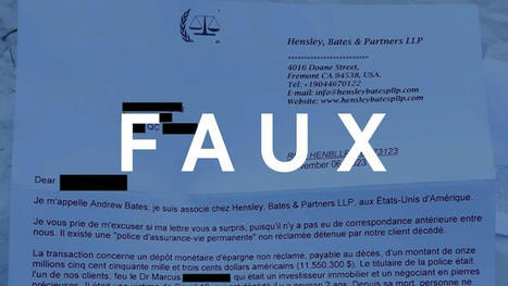 Fausses lettres d’avocat, faux sites web : attention aux fraudes à l’héritage …