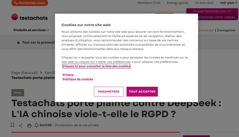 Test-Achats porte plainte contre DeepSeek …