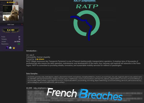 Une fuite de données attribuée à la RATP exposerait les informations de 62 208 employés …
